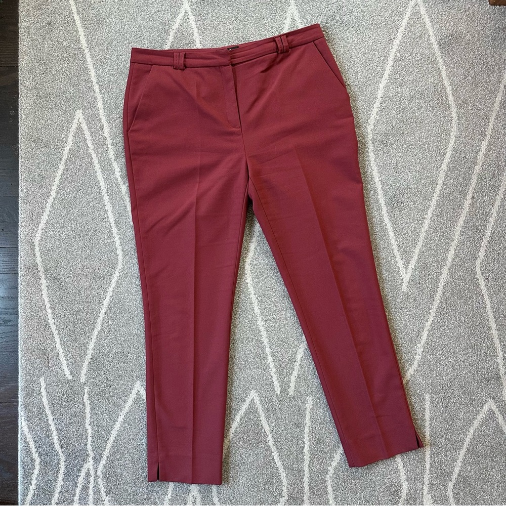 1.2.3. Paris Muted Red Straight Leg Trousers